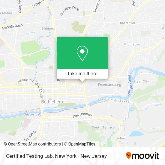Certified Testing Lab map