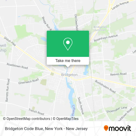 Bridgeton Code Blue map