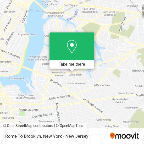 Rome To Brooklyn map