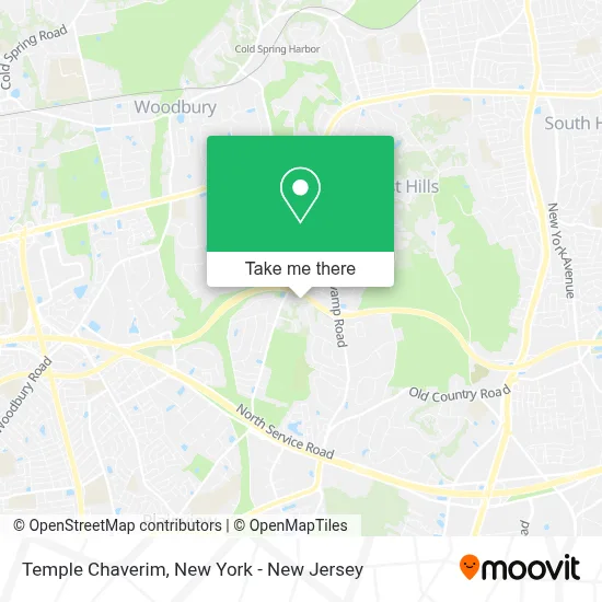 Temple Chaverim map