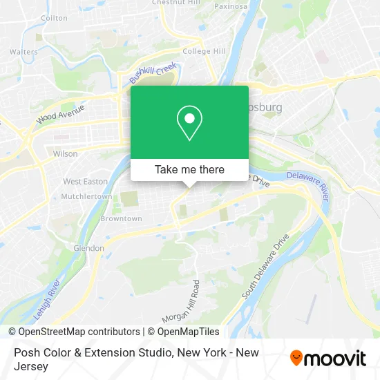 Posh Color & Extension Studio map