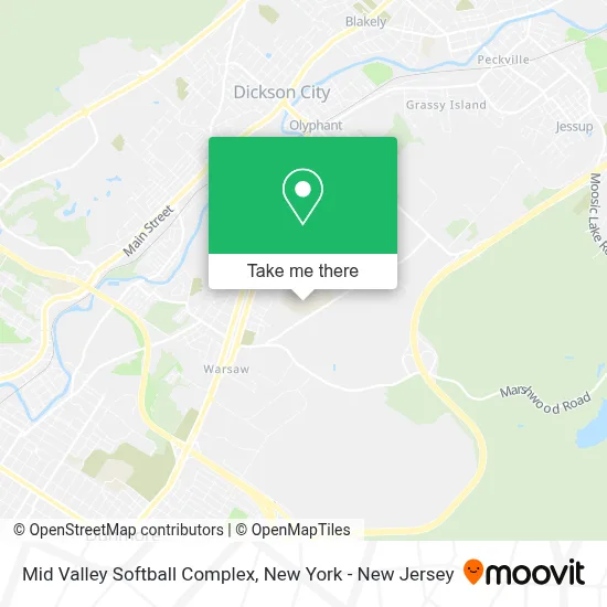 Mid Valley Softball Complex map