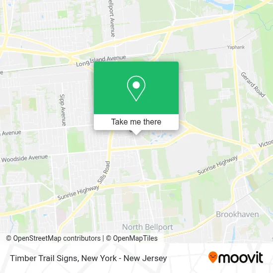 Timber Trail Signs map