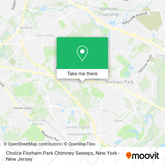 Choice Florham Park Chimney Sweeps map
