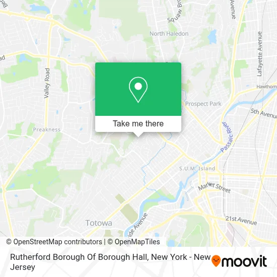 Rutherford Borough Of Borough Hall map