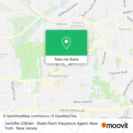 Jennifer O'Brien - State Farm Insurance Agent map