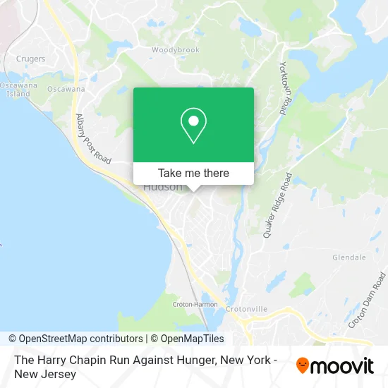 The Harry Chapin Run Against Hunger map