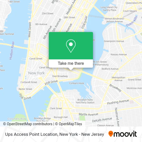 Ups Access Point Location map