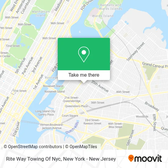 Rite Way Towing Of Nyc map