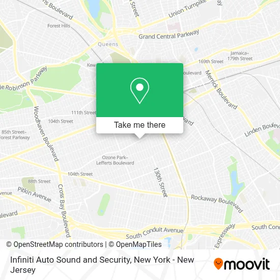 Infiniti Auto Sound and Security map