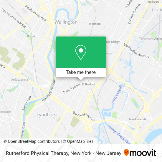Rutherford Physical Therapy map
