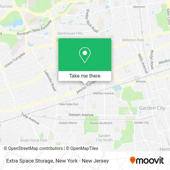 Extra Space Storage map