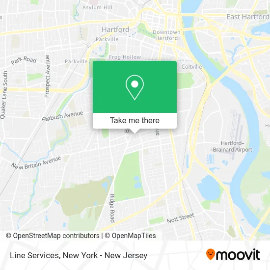 Line Services map
