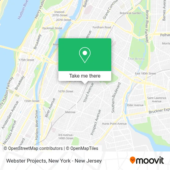 Webster Projects map