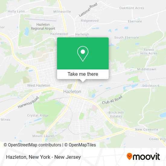 Hazleton map