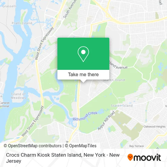 Crocs Charm Kiosk Staten Island map