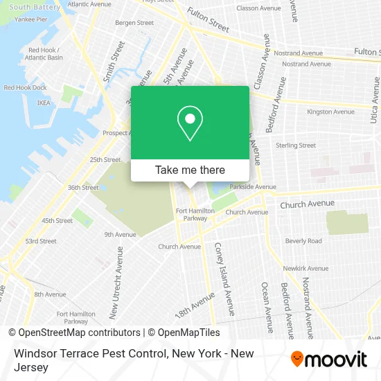 Windsor Terrace Pest Control map