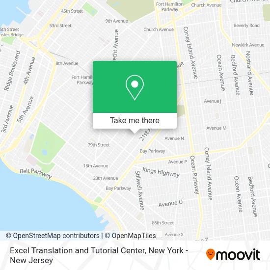 Excel Translation and Tutorial Center map