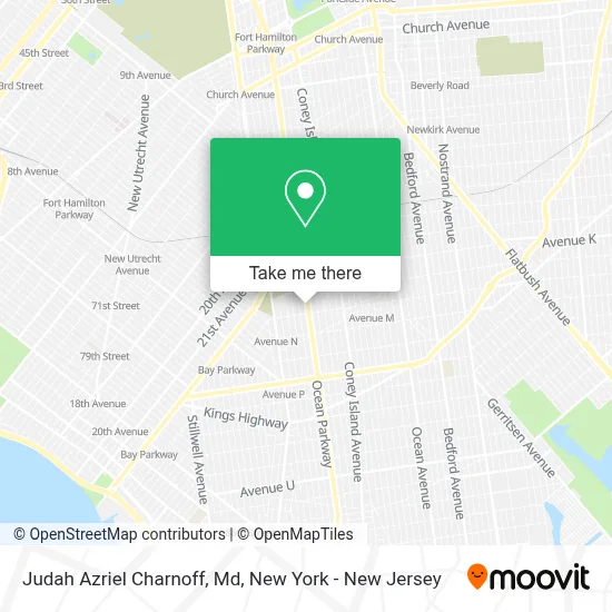 Judah Azriel Charnoff, Md map