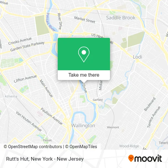 Rutt's Hut map
