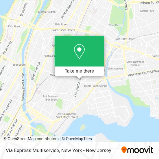 Via Express Multiservice map
