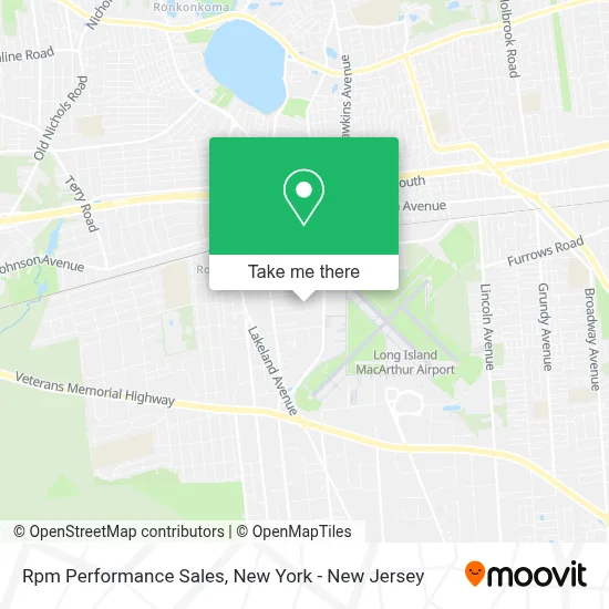 Rpm Performance Sales map