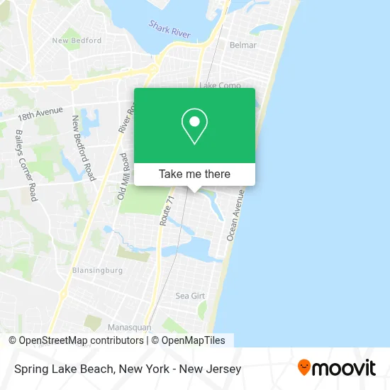Spring Lake Beach map