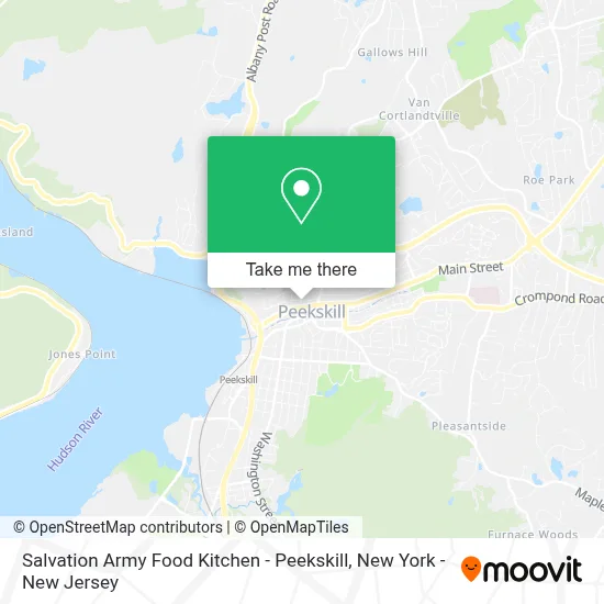 Salvation Army Food Kitchen - Peekskill map