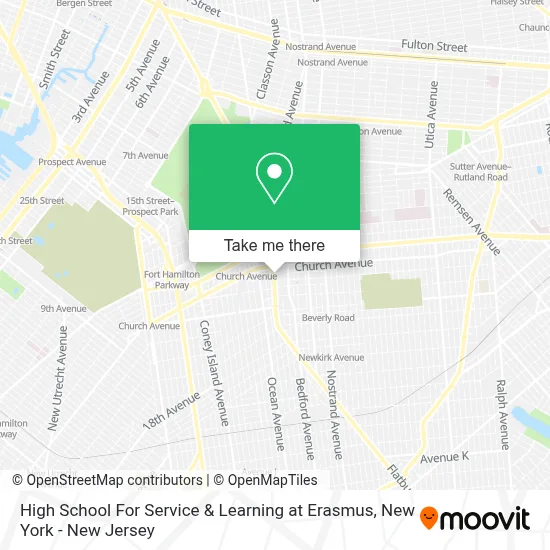 High School For Service & Learning at Erasmus map