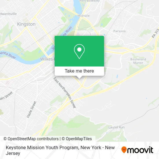 Keystone Mission Youth Program map