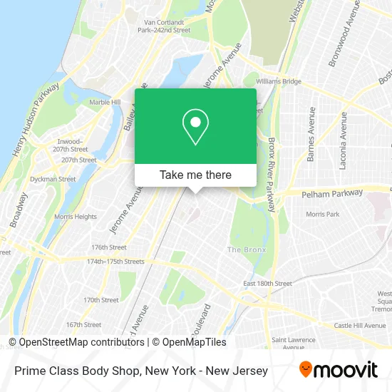 Prime Class Body Shop map