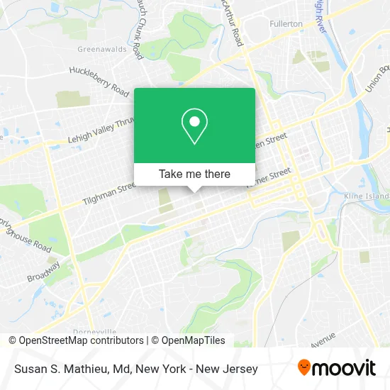 Susan S. Mathieu, Md map