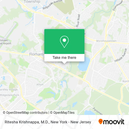 Ritesha Krishnappa, M.D. map