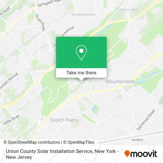 Union County Solar Installation Service map