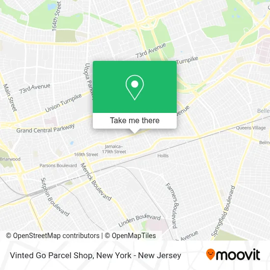 Vinted Go Parcel Shop map