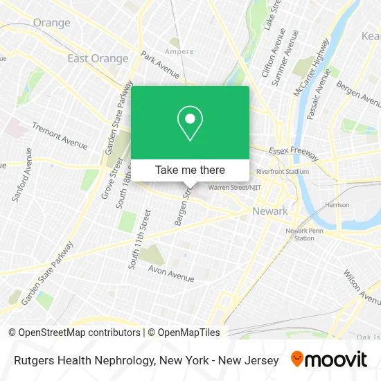 Rutgers Health Nephrology map