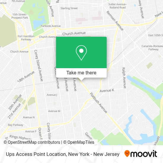 Ups Access Point Location map