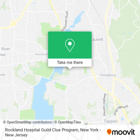 Rockland Hospital Guild Clue Program map