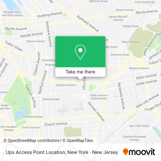 Ups Access Point Location map
