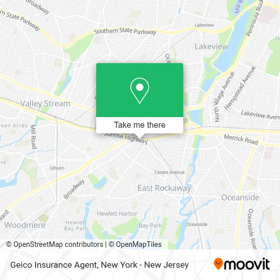 Geico Insurance Agent map