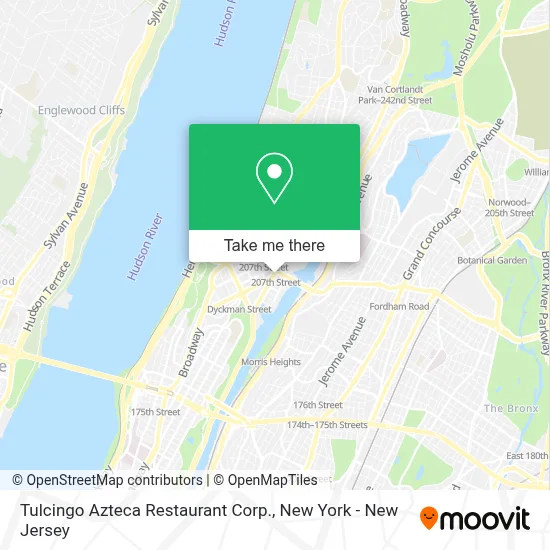 Tulcingo Azteca Restaurant Corp. map