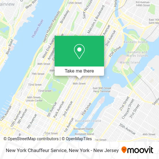 New York Chauffeur Service map