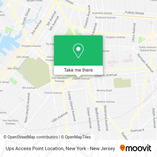 Ups Access Point Location map