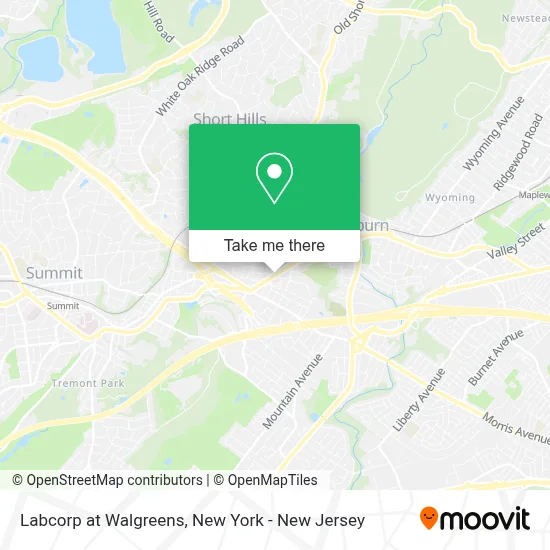 Labcorp at Walgreens map