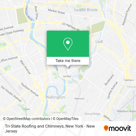 Tri-State Roofing and Chimneys map