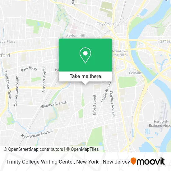 Trinity College Writing Center map