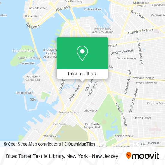 Blue: Tatter Textile Library map