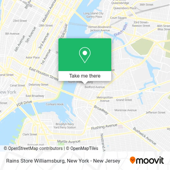 Rains Store Williamsburg map