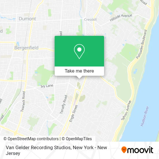 Van Gelder Recording Studios map