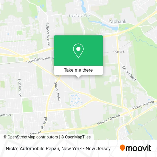 Nick's Automobile Repair map